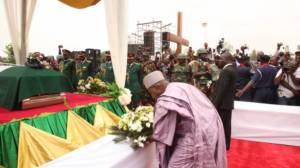 Namadi Sambo, pays his last respect
