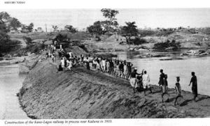 Construction-of-the-Kano-Lagos-railway-in-progress-near-Kaduna-in-1910